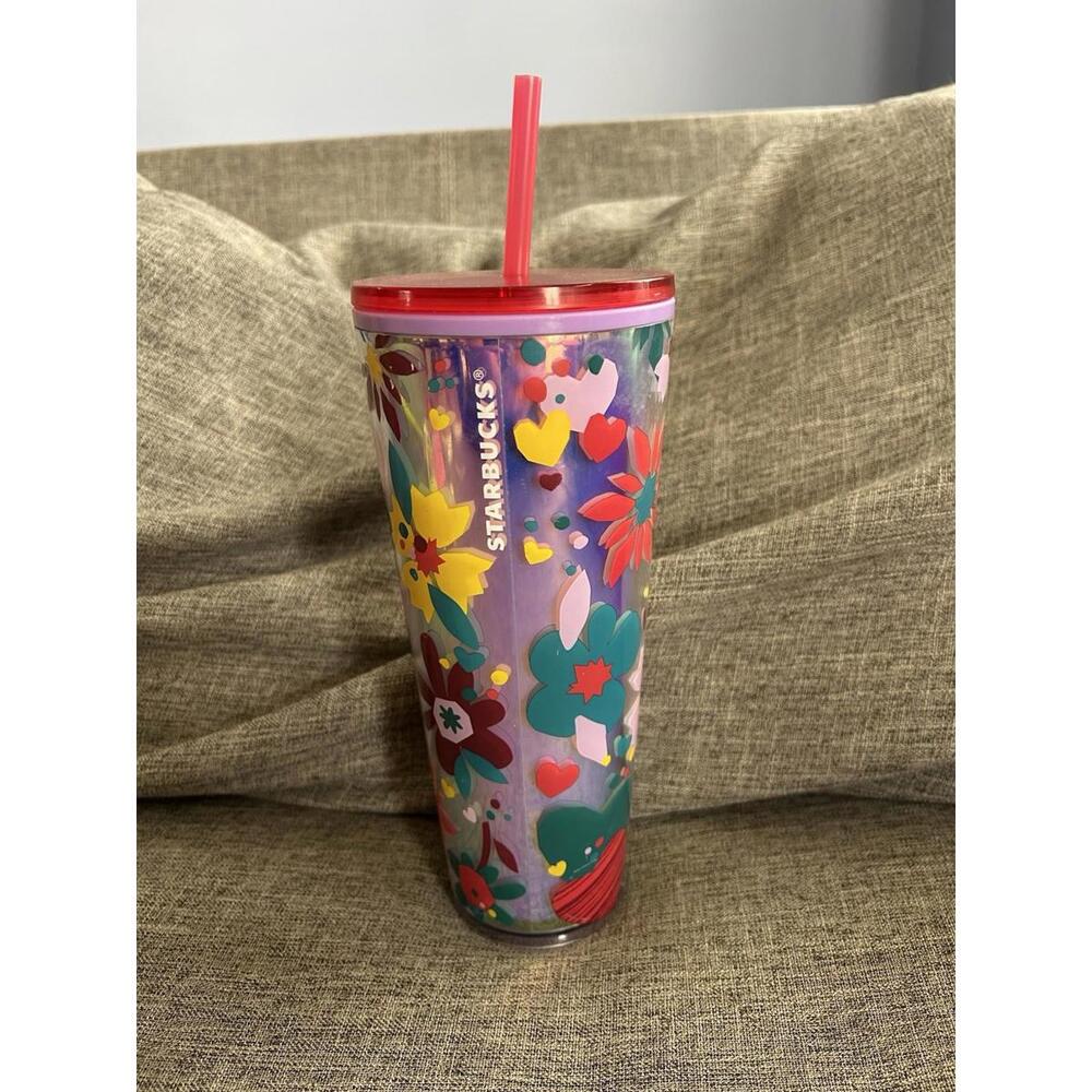 Starbucks 2023 Valentine's Day Love Confetti 24 Oz Venti Cold Cup Tumbler - Picture 1 of 7